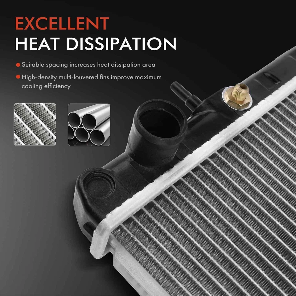 Radiador com refrigerador de óleo Trans para Nissan 240SX 1989-1994 L4 2.4L automático Trans. - Imagem 3 de 4