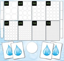 Round Permanent Labels, A4 Waterproof Labels & Stickers, WPEP Poly A4 Plastic