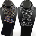 Mens Silk Scarves Black Teal Red Purple Scarf Shawls Wrap Soft Business Formal