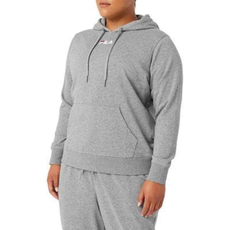 Felpa con cappuccio grigia Fila Heather Pleaser nuova con etichette taglia taglie forti 3X