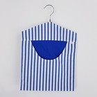 Peg Bag Handmade Blue White Blurred Striped Lined Laundry Clothes Peg Holder