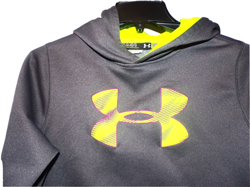 Under Armour boy's athleticwear Charcoal gray Hoodie Large long sleeve CR - Picture 3 of 5