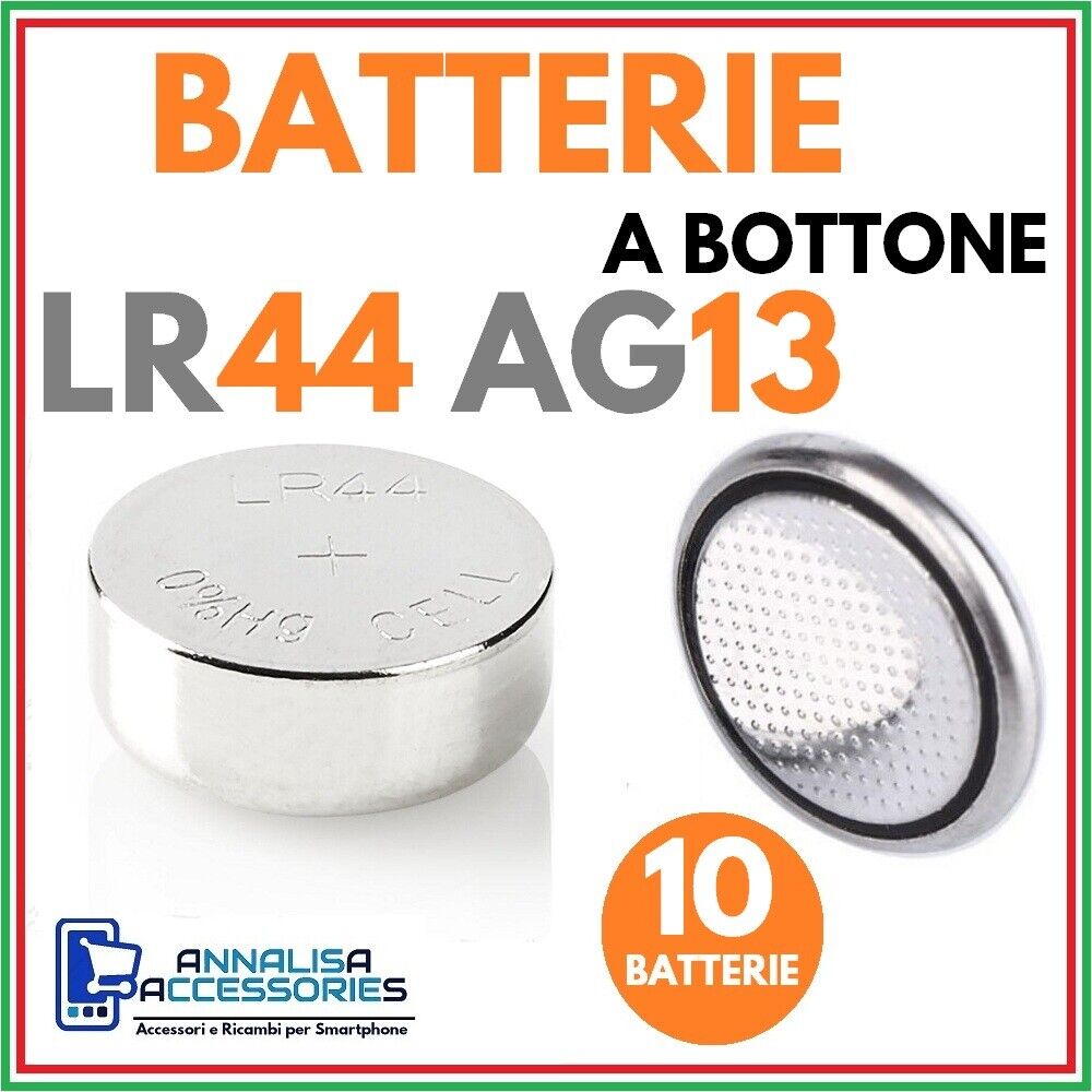 Pile bouton lithium LR44 de 1.5 Volts, non rechargeable.