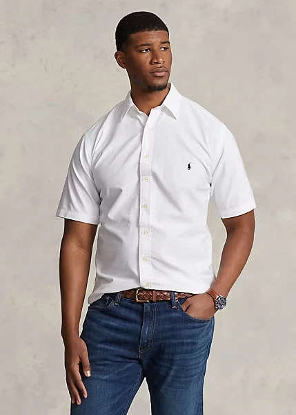 Polo Ralph Lauren White SS Garment-Dyed Oxford Shirt Men's SZ XL-Tall
