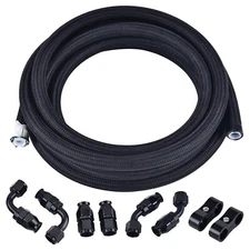 4AN Fuel Line Kit,AN4 Braided Nylon Fuel Hose CPE 10FT ID: 3/16 in