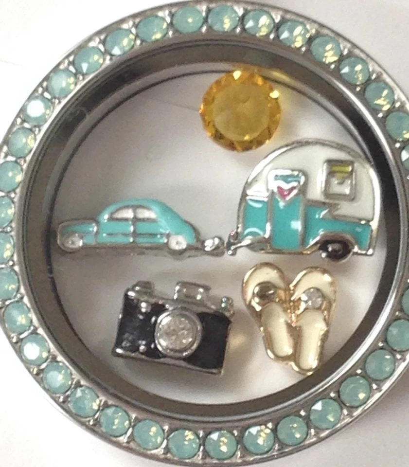 ❤️AUTÉNTICO MEDALLÓN ORIGAMI BÚHO ÓPALO DEL PACÍFICO Y JUEGO DE 5 DIJES VACACIONES O RETIRO❤️ Foto 3 de 3