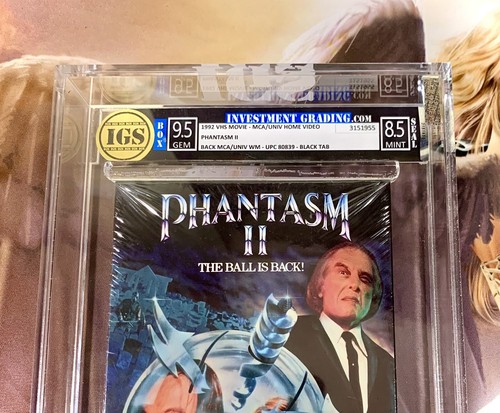 PHANTASM 2 II 1988 1992 VHS RARE IGS GRADED GEM MINT 9.5 SEALED 8.5 WATERMARKS - Bild 4 von 4