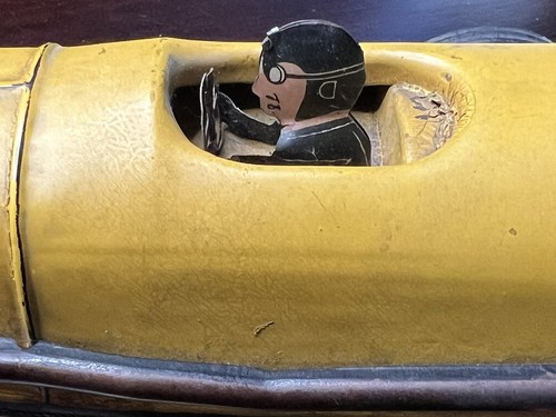 1920s KoKoMo Electricar Vintage Metal Race Car Toy w/ Driver, Original Paint - Picture 8 of 12
