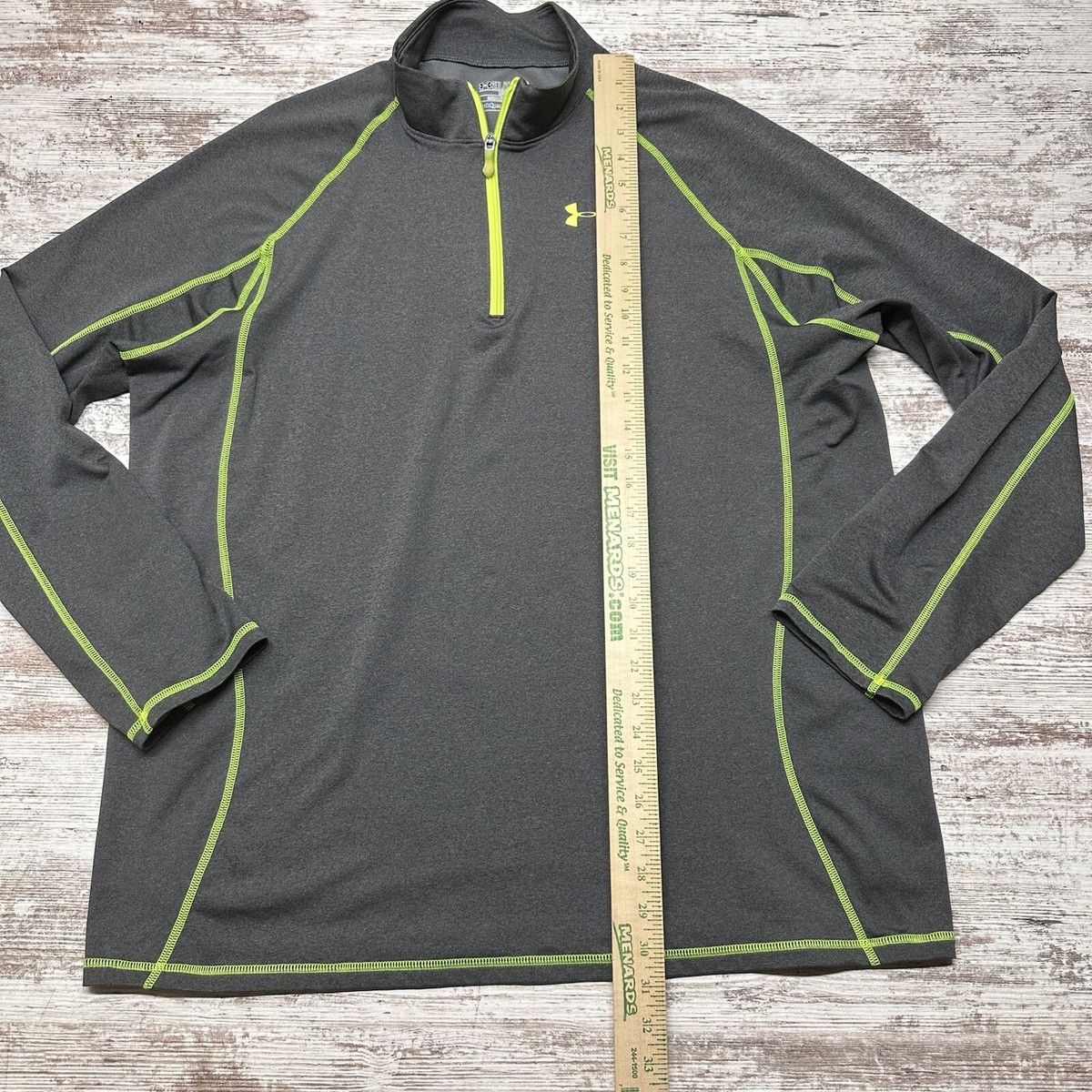 Under Armour Sweatshirt Mens XXL Gray 1/4 Zip Pullover ColdGear