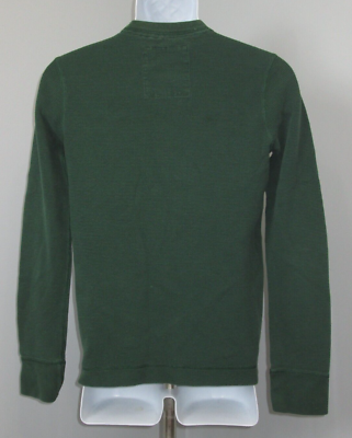 Hollister Green Thermal Shirt Mens Size S Chest 36 Long Sleeve