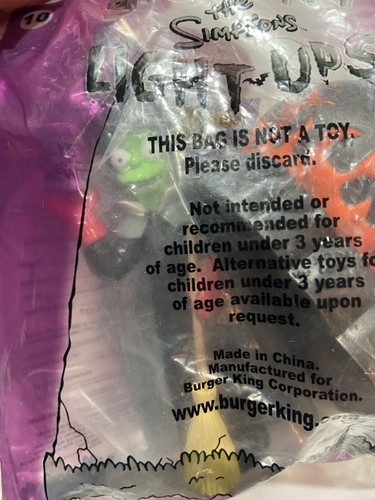"The Simpsons Spooky Light-Ups Toy #10" BK Kids Meal/2001/Brand New/Sealed - Picture 4 of 5