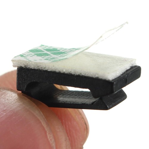 30Pcs Wire Clip Black Car Tie Rectangle Cable Holder Mount Clamp Self Adhesive J - Photo 10/13