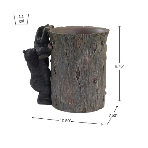 - Waste Basket, Decorative Trash Can, Animal Inspired Home Decor (Black Bear ... - Picture 2 of 6