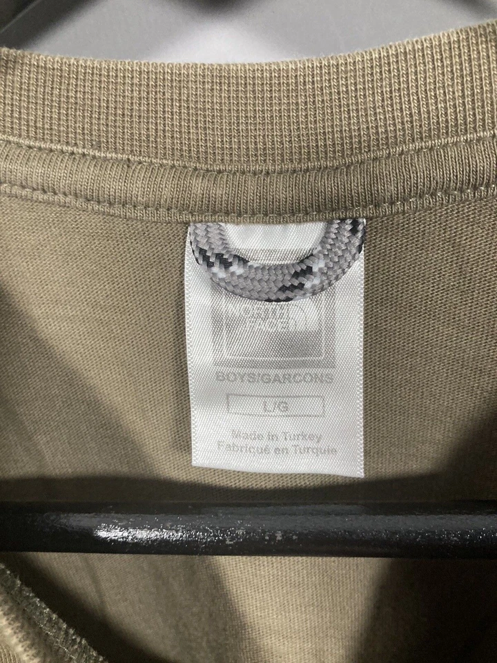 THE NORTH FACE LONG SLEEVE T-Shirt - Size L - Khaki - Great Condition - Boy’s - Image 2 of 3