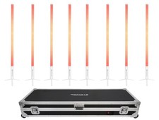 Rockville 8x ROCK SABER Rechargeable DJ Tube Lights/Wireless DMX Charging Case