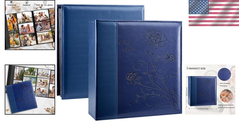 Elegant Leather Photo Album for 500 Memories - Perfect for Weddings & Family - Image 2 of 4
