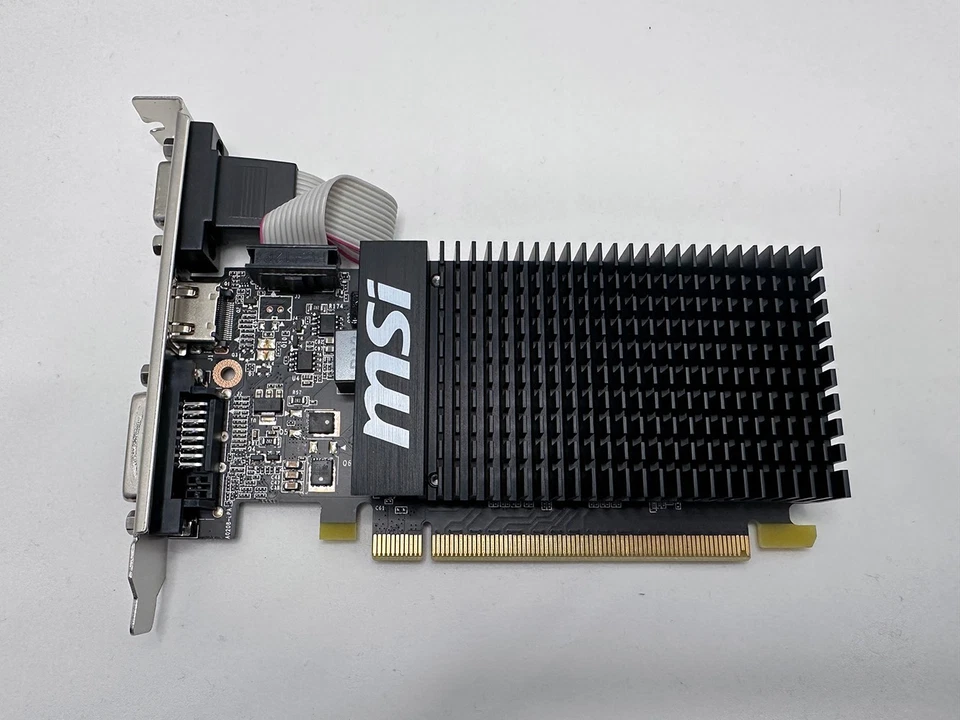 MSI NVIDIA GeForce GT 710 2GB DRR3 Fanless Low Profile Graphics Card - BRAND NEW - Image 3 of 4