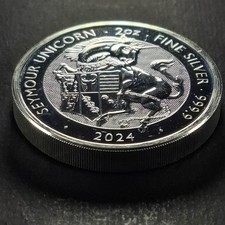 2024 Seymour Unicorn 2 oz Silver Coin .9999 Fine Royal Mint Tudor Beasts £5