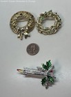 Colorful Rhinestone Enamel Mixed Variety Christmas Brooch Lot, 57.6g — photo 2