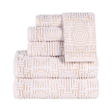 Cotton 6-Piece Towel Set, Quick Dry, Bathroom Essentials, Shower, Spa, Luxury...