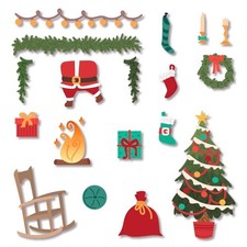 Honey Bee Stamps Honey Cuts - Lovely Layers: Fireplace Holiday Add-On