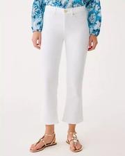 Lilly Pulitzer Women  s Annet High Rise Crop Flare Jean Resort White size 00