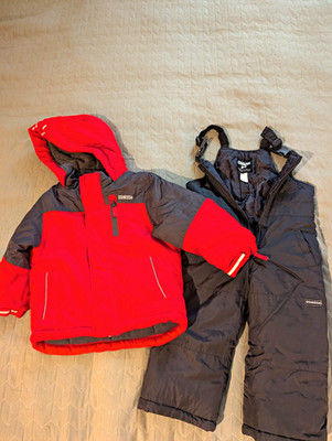 OshKosh Schneeanzug / Winterset Gr. 92 (2T) Jacke + Latzhose Rot Grau