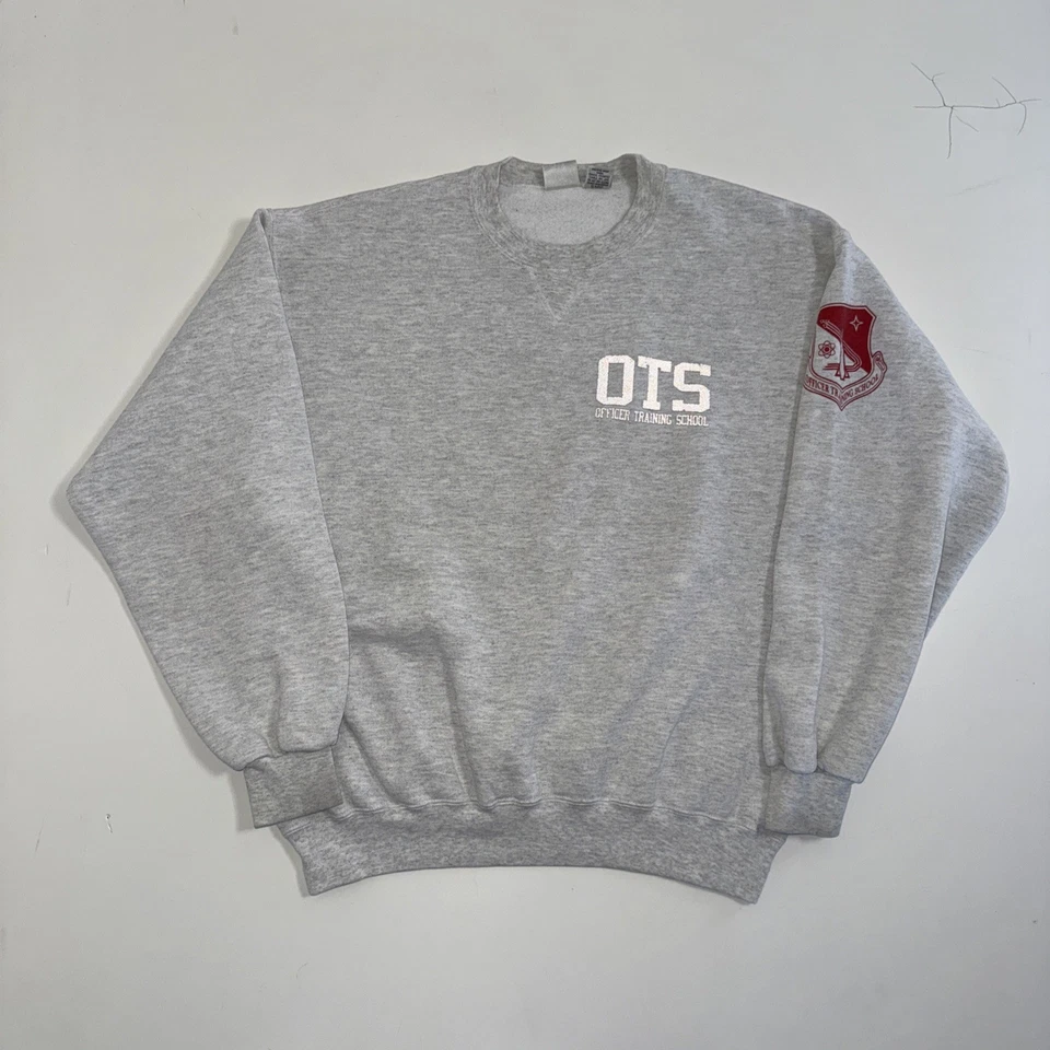 Sudadera De Colección Fuerza Aérea de los Estados Unidos Adulto L Oficial Entrenamiento Escuela Gris Reflectante Años 90 Foto 2 de 4