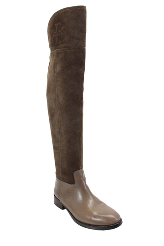 Tory Burch Womens Suede Back Zipper Over The Knee Boots Brown Size 6 Medium