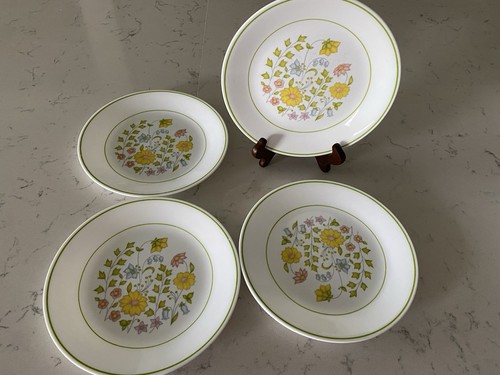 Corelle SPRING MEADOW Luncheon Salad Plates 8.5" EXCELLENT! Lot Of 4