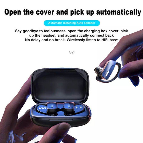 Kabellose Bluetooth Kopfhörer Sportkopfhörer Ohrbügel Laufen Ohrhörer Headset - Bild 6 von 12