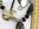 Vintage Signed oTreska Necklace Set Boho Exotic Gypsy  Bead Stone? Glass? 23" — photo 5