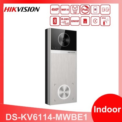 Hikvision DS-KV6114-MWBE1 4MP 150° View Villa Door Station WiFi PoE 2-Way Audio