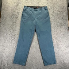 Dockers Smart 360 Dress Pant Men's 34x30 Blue Cotton Business Preppy Stretch
