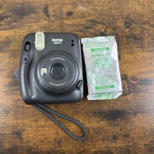 Fujifilm Instax Mini 11 Black Instant Camera with Film Missing Battery Cover