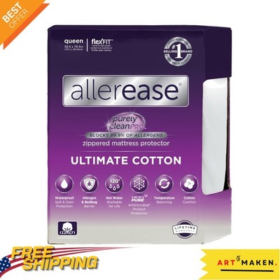AllerEase Queen Mattress Protector: Ultimate Allergy & Waterproof Comfort