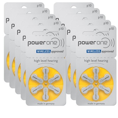 Power One P10  gelb Hörgerätebatterien Varta (60er Pack - 10x6erBlister)