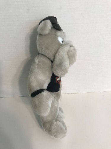 Vintage NWT Play-By-Play Harley Davidson Motorcycles Grey Biker Bulldog Plush - Picture 8 of 11