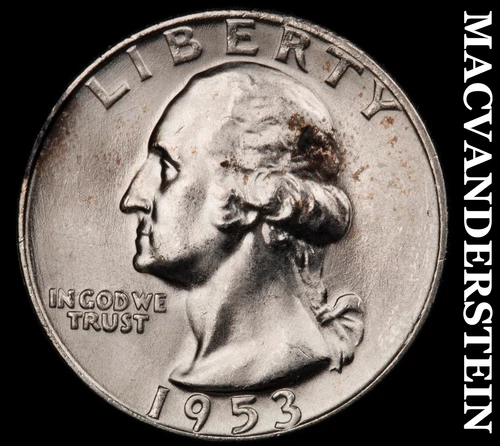 1953-D Washington Quarter- Silver Choice Gem Brilliant Uncirculated #i8451