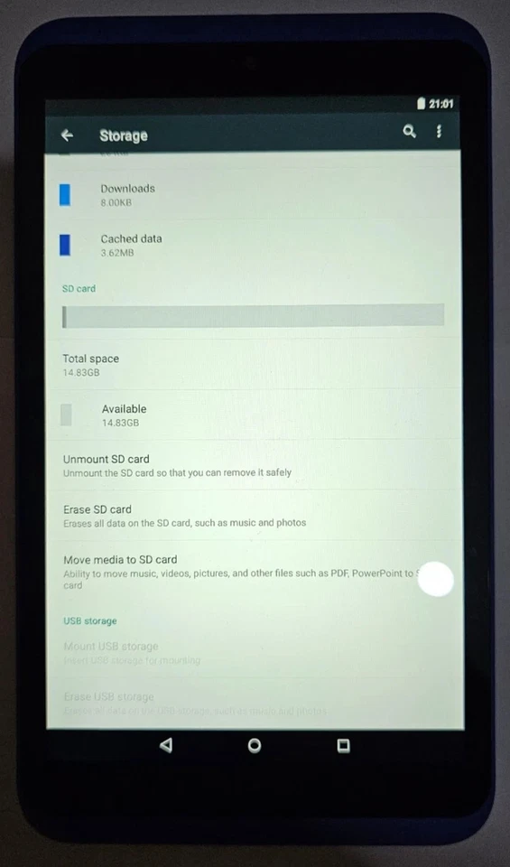 Tesco Hudl 2 HTFA4T Tablet 8.3" Screen 16GB Storage Pale Blue - Image 4 of 4