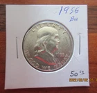1955 50C Franklin Half Dollar -Brilliant Uncirculated- VERY NICE 90% Silver
