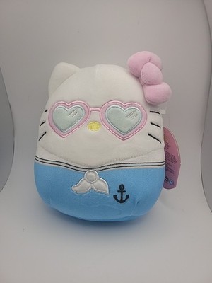 Squishmallow  6.5'' Summer Hello Kitty Anchor Soft NWT Plush