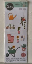 Sizzix Dies - Garden Shed - Wheelbarrow, Watering Can, Flowers, Tools, Wellies