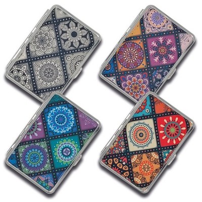Zigarettenetui Floral kompakt | stilvolle Mandala Farbmuster | Soft Touch Dekor