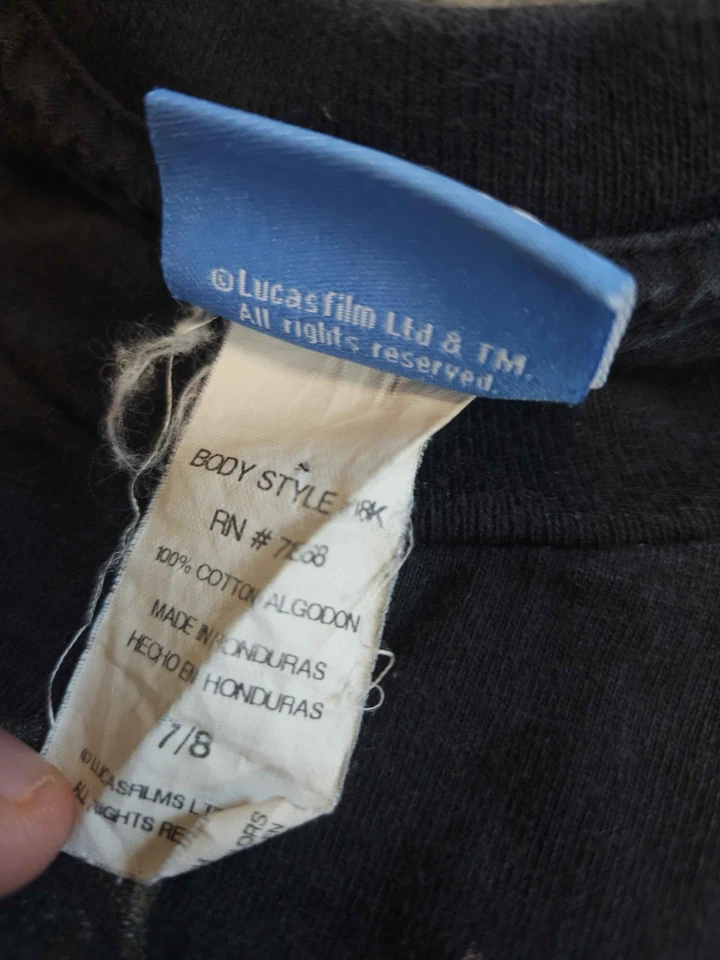 Camisa vintage Y2K Star Wars póster niños talla 7/8 camiseta Darth Vader Luke Skywalker Foto 3 de 4