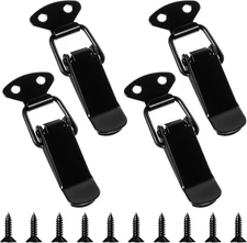 Black Toggle Latch, 4 Pack Cabinet Latch Stainless Steel Spring Loaded... 