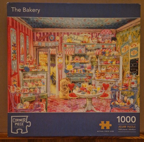 The Bakery 1000 Piece Jigsaw Puzzle Corner Piece COMPLETE The Works Cakes