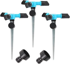 360 Degree Rotating Garden Sprinkler, 3pcs Lawn Sprinklers Automatic Water Spray