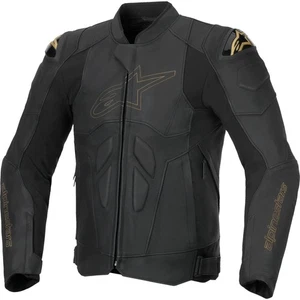 Alpinestars Dusk Leather Motorcycle Jacket Ce Mens Black Laser