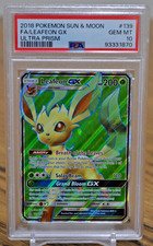 Pokemon TCG Sun & Moon Ultra Prism Full Art Leafeon GX 139/156 PSA 10 GEM MINT on eBay